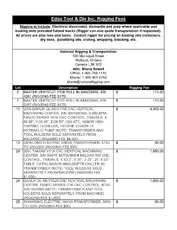 Exclusive Rigging Fees